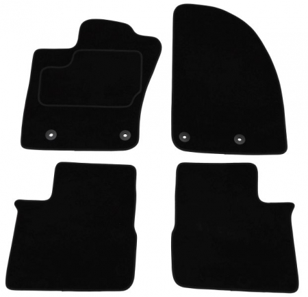 Accesorii auto - Covor podea MAMMOOTH Velours, 4 buc., fata/spate, set, culoare neagra, potrivit FIAT TIPO 10.15-, Hatchback / Station wagon