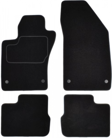 Covor podea MAMMOOTH Velours, 4 buc., fata/spate, set, culoare neagra, potrivit FIAT TIPO 10.15-, Saloon, 4-door