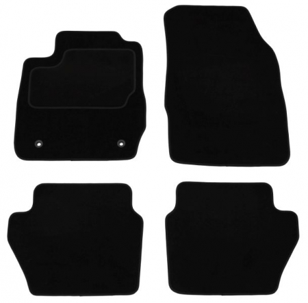 Covor podea MAMMOOTH Velours, 4 buc., fata/spate, set, culoare neagra, potrivit FORD FIESTA VII 05.17-, Hatchback