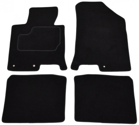 Covor podea MAMMOOTH Velours, 4 buc., fata/spate, set, culoare neagra, potrivit HYUNDAI I40 I, I40 I CW 07.11-05.19, Saloon / Station wagon