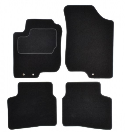 Covor podea MAMMOOTH Velours, 4 buc., fata/spate, set, culoare neagra, potrivit KIA CEE'D 12.06-12.12, Saloon, for 5-door version
