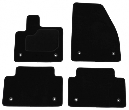 Covor podea MAMMOOTH Velours, 4 buc., fata/spate, set, culoare neagra, potrivit LAND ROVER RANGE ROVER EVOQUE 12.18-, SUV