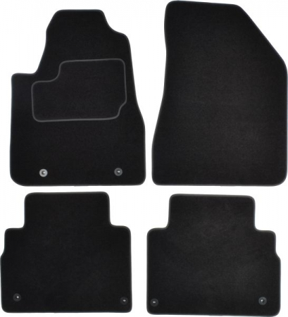 Covor podea MAMMOOTH Velours, 4 buc., fata/spate, set, culoare neagra, potrivit LEXUS RX 12.08-10.15, Off-road / SUV