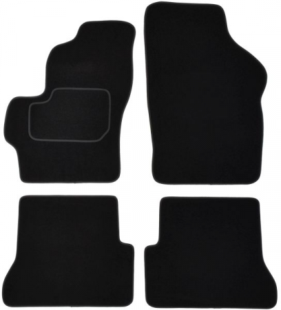 Covorase auto - Covor podea MAMMOOTH Velours, 4 buc., fata/spate, set, culoare neagra, potrivit MAZDA 3 10.03-12.09, Saloon