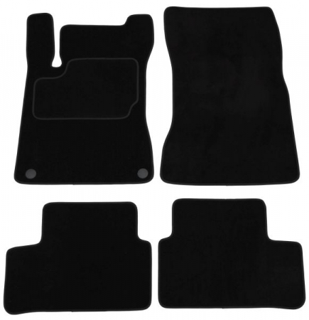 Covorase auto - Covor podea MAMMOOTH Velours, 4 buc., fata/spate, set, culoare neagra, potrivit MERCEDES CLA (C118) 03.19-, Saloon