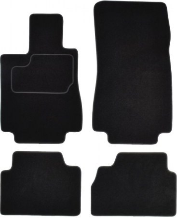 Covor podea MAMMOOTH Velours, 4 buc., fata/spate, set, culoare neagra, potrivit MERCEDES S (W220) 10.98-08.05, Saloon