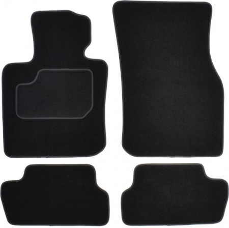 Covorase auto - Covor podea MAMMOOTH Velours, 4 buc., fata/spate, set, culoare neagra, potrivit MINI (F56) 12.13-, Saloon, for 3-door version
