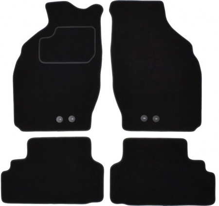 Covor podea MAMMOOTH Velours, 4 buc., fata/spate, set, culoare neagra, potrivit OPEL AGILA 08.03-12.07, Saloon
