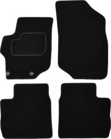 Covor podea MAMMOOTH Velours, 4 buc., fata/spate, set, culoare neagra, potrivit PEUGEOT 301 11.12-
