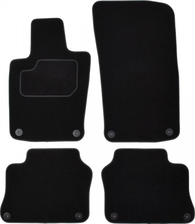 Covorase auto - Covor podea MAMMOOTH Velours, 4 buc., fata/spate, set, culoare neagra, potrivit PORSCHE PANAMERA 07.09-10.16, Saloon