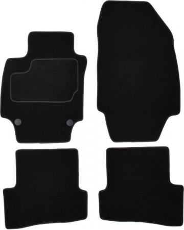 Covor podea MAMMOOTH Velours, 4 buc., fata/spate, set, culoare neagra, potrivit RENAULT CAPTUR I 06.13-, Saloon