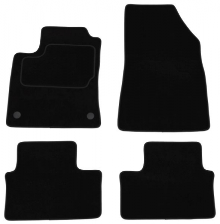 Covorase auto - Covor podea MAMMOOTH Velours, 4 buc., fata/spate, set, culoare neagra, potrivit RENAULT CLIO V 06.19-, Hatchback
