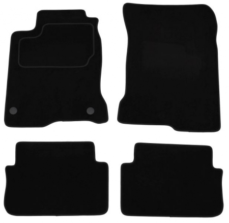 Covor podea MAMMOOTH Velours, 4 buc., fata/spate, set, culoare neagra, potrivit RENAULT LAGUNA III 10.07-12.15, Saloon / Station wagon