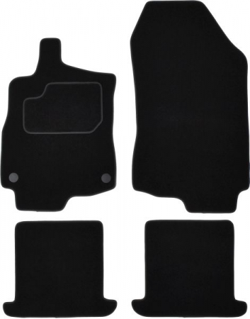 Accesorii auto - Covor podea MAMMOOTH Velours, 4 buc., fata/spate, set, culoare neagra, potrivit RENAULT MEGANE 06.10-08.15, Cabriolet