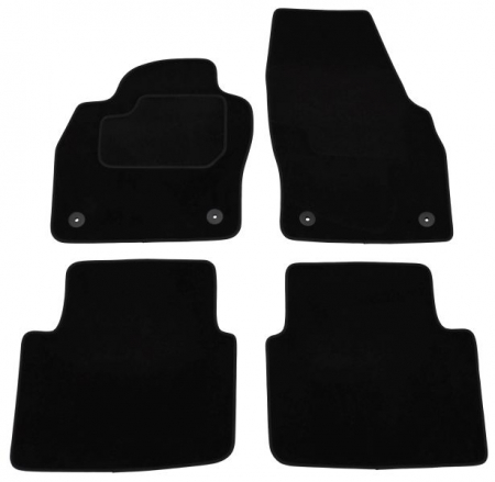 Covorase auto - Covor podea MAMMOOTH Velours, 4 buc., fata/spate, set, culoare neagra, potrivit SKODA SCALA 02.19-, Hatchback