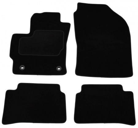Covor podea MAMMOOTH Velours, 4 buc., fata/spate, set, culoare neagra, potrivit TOYOTA COROLLA 02.19-, Saloon / Station wagon