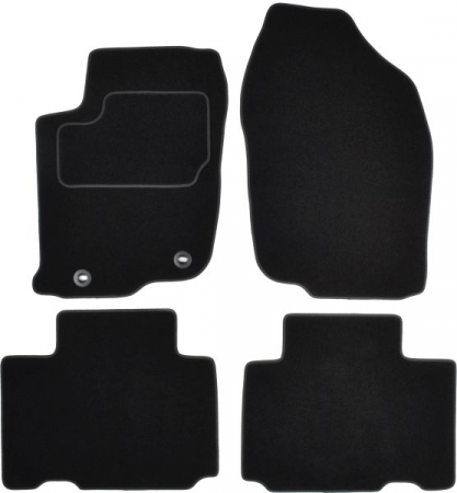 Covor podea MAMMOOTH Velours, 4 buc., fata/spate, set, culoare neagra, potrivit TOYOTA RAV 4 IV 12.12-09.19, Off-road / SUV, for 5-door version