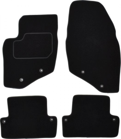 Covor podea MAMMOOTH Velours, 4 buc., fata/spate, set, culoare neagra, potrivit VOLVO S60 I 07.00-04.10, Saloon