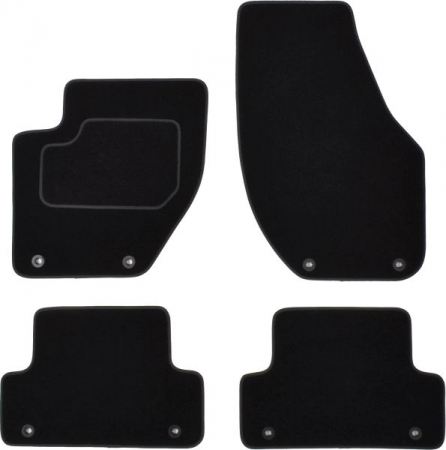 Covor podea MAMMOOTH Velours, 4 buc., fata/spate, set, culoare neagra, potrivit VOLVO V40 03.12-08.19, Saloon