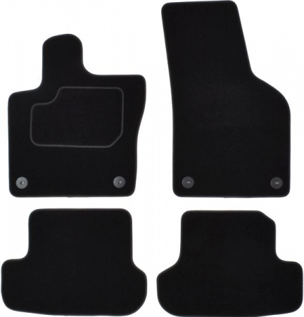 Accesorii auto - Covor podea MAMMOOTH Velours, 4 buc., fata/spate, set, culoare neagra, potrivit VW BEETLE 04.11-07.19, Saloon