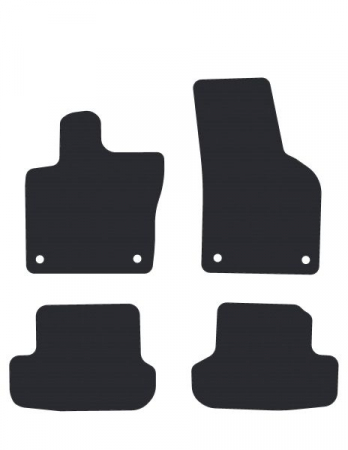 Covor podea MAMMOOTH Velours, 4 buc., fata/spate, set, culoare neagra, potrivit VW BEETLE 12.11-07.19, Cabriolet