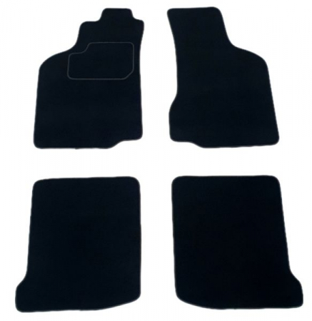 Covor podea MAMMOOTH Velours, 4 buc., fata/spate, set, culoare neagra, potrivit VW POLO III 10.94-10.99, Saloon