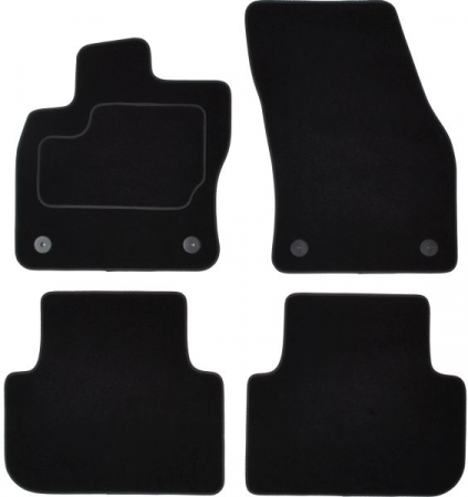Covor podea MAMMOOTH Velours, 4 buc., fata/spate, set, culoare neagra, potrivit VW TIGUAN 01.16-, Off-road / SUV