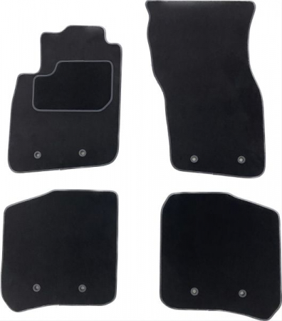 Covor podea MAMMOOTH Velours, fata/spate, set, culoare neagra, potrivit VOLVO S40 I 03.98-12.04, Saloon