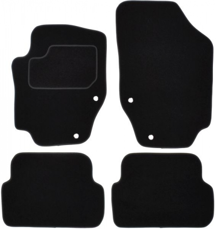 Covor podea MAMMOOTH Velours, set, culoare neagra, potrivit PEUGEOT 307 03.03-04.09, Cabriolet / Coupe