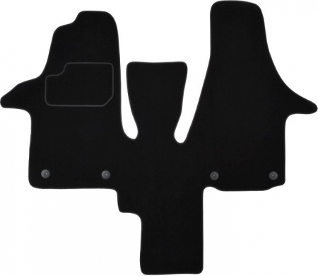 Covorase auto - Covor podea MAMMOOTH Velours, set, culoare neagra, potrivit VW MULTIVAN T5 04.03-08.15, Van