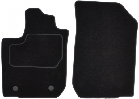 Accesorii auto - Covorase auto (fata, velur, 2 bucati, culoare negru, 1 rand de scaune) DACIA LOGAN dupa 2008 