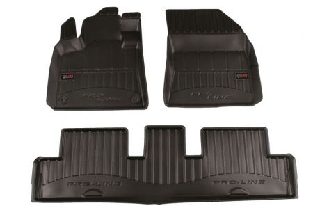 Covorase auto (set, cauciuc, 3 bucati, culoare negru) CITROEN C4 GRAND PICASSO II, C4 PICASSO II, SPACETOURER dupa 2013 