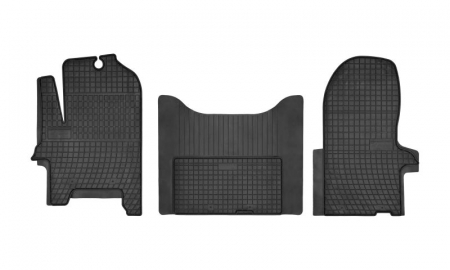 Accesorii auto - Covorase auto (set, cauciuc, 3 bucati, culoare negru) IVECO DAILY III, DAILY IV, DAILY V dupa 1999