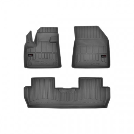 Accesorii auto - Covorase auto (set, cauciuc, 3 bucati, culoare negru) PEUGEOT 5008 II dupa 2016 
