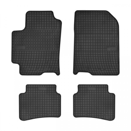 Accesorii auto - Covorase auto (set, cauciuc, 4 bucati, culoare negru) KIA RIO IV dupa 2017