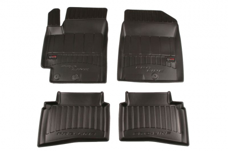 Accesorii auto - Covorase auto (set, cauciuc, 4 bucati, culoare negru) KIA RIO IV, STONIC dupa 2017