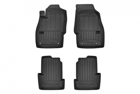 Accesorii auto - Covorase auto (set, cauciuc, 4 bucati, culoare negru) OPEL CORSA D, CORSA E dupa 2006 