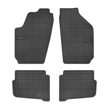 Accesorii auto - Covorase auto (set, cauciuc, 4 bucati, culoare negru) SEAT CORDOBA, IBIZA III; SKODA FABIA I; VW FOX, POLO dupa 1999