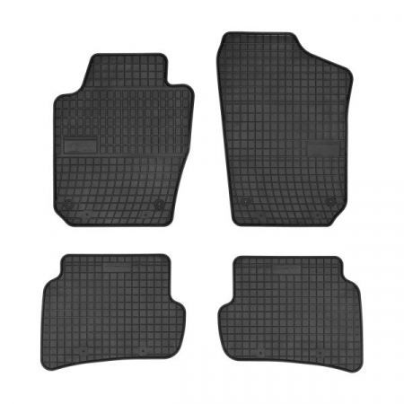 Accesorii auto - Covorase auto (set, cauciuc, 4 bucati, culoare negru) SEAT IBIZA IV; SKODA FABIA III dupa 2008 
