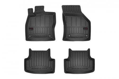 Accesorii auto - Covorase auto (set, cauciuc, 4 bucati, culoare negru) SEAT LEON, LEON SC, LEON ST; VW GOLF VII dupa 2012 