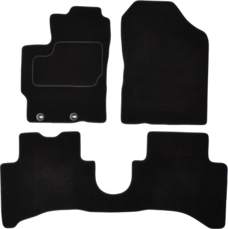 Accesorii auto - Covorase auto (set, velur, 3 bucati, culoare negru, 3; 5 usi hybrid) TOYOTA YARIS dupa 2012 