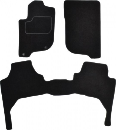 Accesorii auto - Covorase auto (set, velur, 3 bucati, culoare negru, 4 usi) MITSUBISHI L 200 / TRITON intre 2005-2015