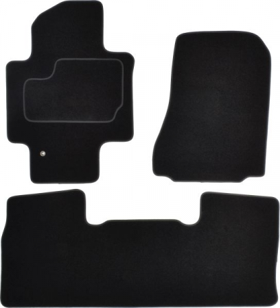 Accesorii auto - Covorase auto (set, velur, 3 bucati, culoare negru, 5; 7 locuri) NISSAN NV200 dupa 2010  