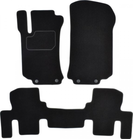 Accesorii auto - Covorase auto (set, velur, 3 bucati, culoare negru, 5 locuri) MERCEDES R (W251, V251) intre 2005-2014 
