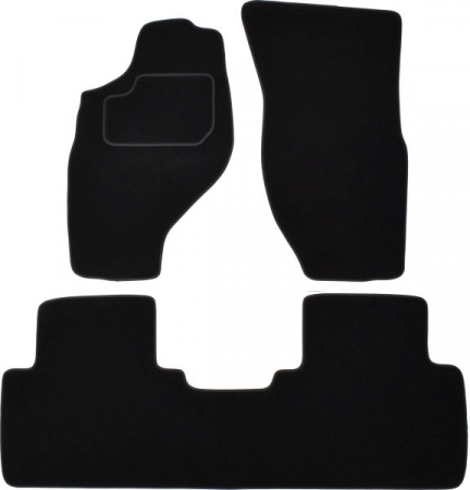 Accesorii auto - Covorase auto (set, velur, 3 bucati, culoare negru, 5 locuri) NISSAN TERRANO II intre 1992-2007 