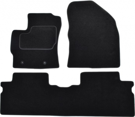 Covorase auto (set, velur, 3 bucati, culoare negru, 5 locuri) TOYOTA VERSO intre 2009-2018 