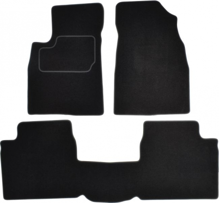 Accesorii auto - Covorase auto (set, velur, 3 bucati, culoare negru) KIA OPIRUS dupa 2003 