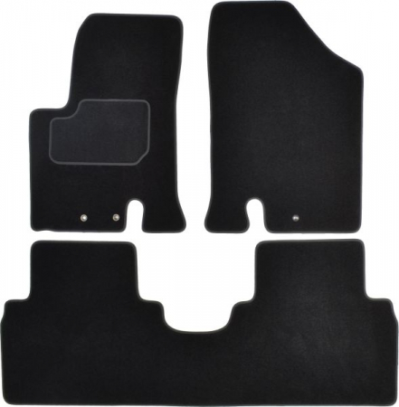 Covorase auto (set, velur, 3 bucati, culoare negru) KIA VENGA dupa 2010 