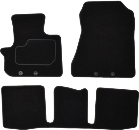 Accesorii auto - Covorase auto (set, velur, 3 bucati, culoare negru) TOYOTA IQ intre 2009-2015