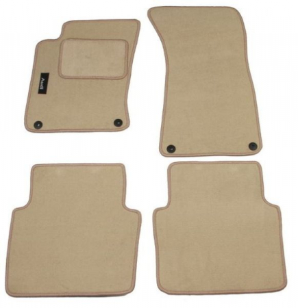 Covorase auto - Covorase auto (set, velur, 4 bucati, culoare bej) AUDI A8 intre 2002-2010